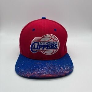 Mitchell & Ness Red and Blue Los Angeles Clippers Hat